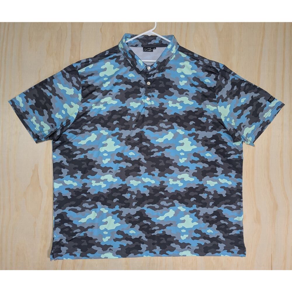 Sunday Swagger Men's 4XL Polo Shirt Camouflage Golf Stretch Performance